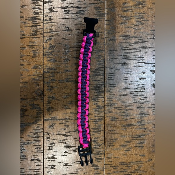 Handcrafted, Pink & Purple Paracord Bracelet - Picture 2 of 6